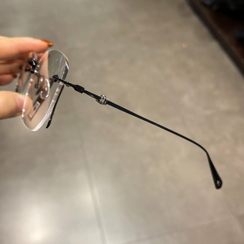 CHH Chrome Hearts Glasses Vintage Pure Titanium Frameless Perforated Ultra Light Frame