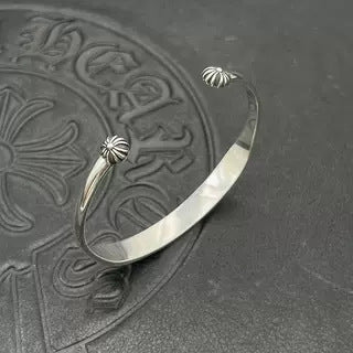 Chrome Hearts retro letter cross flower scroll label open bracelet