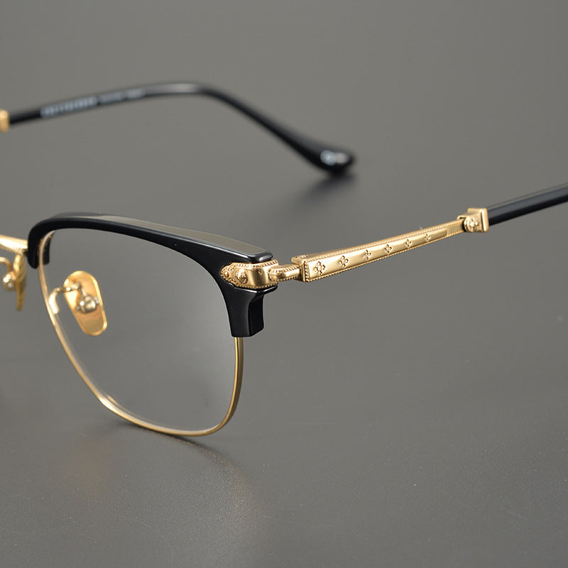 CHH Chrome Hearts Glasses Versatile Ultra Light Titanium Business Glasses Frame