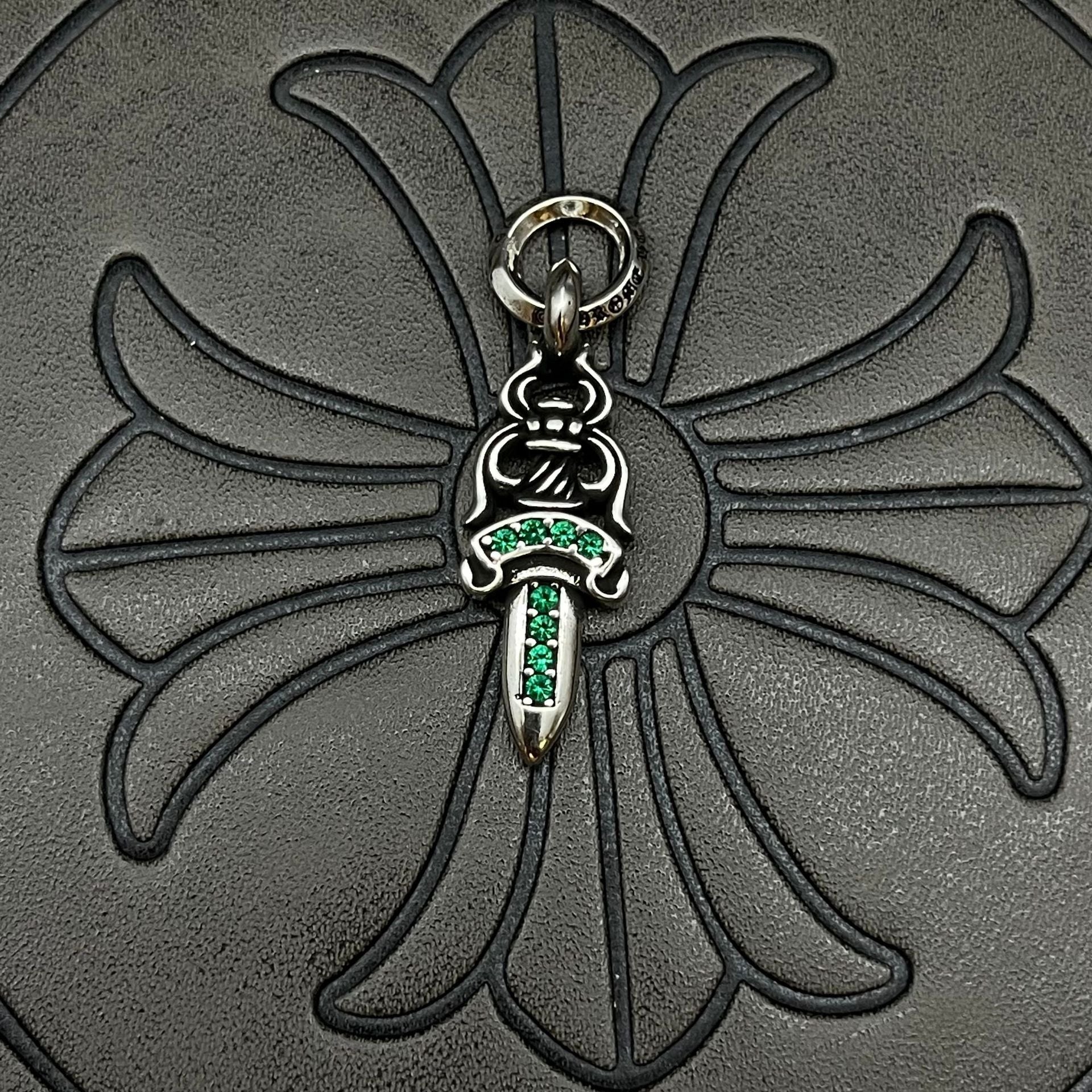 Chrome Hearts small diamond-encrusted sword pendant