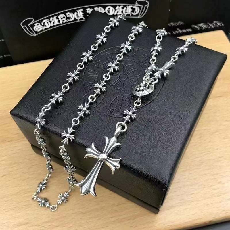 chrome hearts S925 silver cross flower