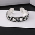 Chrome Hearts retro Scroll Label open bracelet