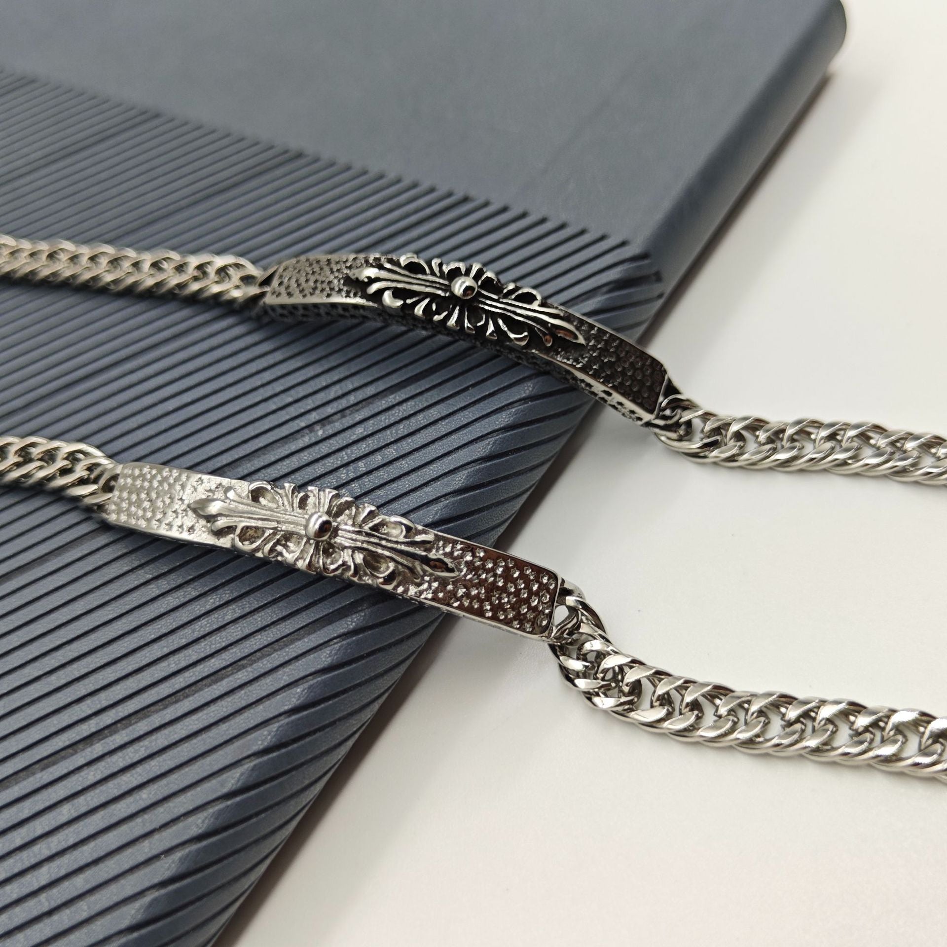 Chrome Hearts stainless steel curved brand main piece bracelet