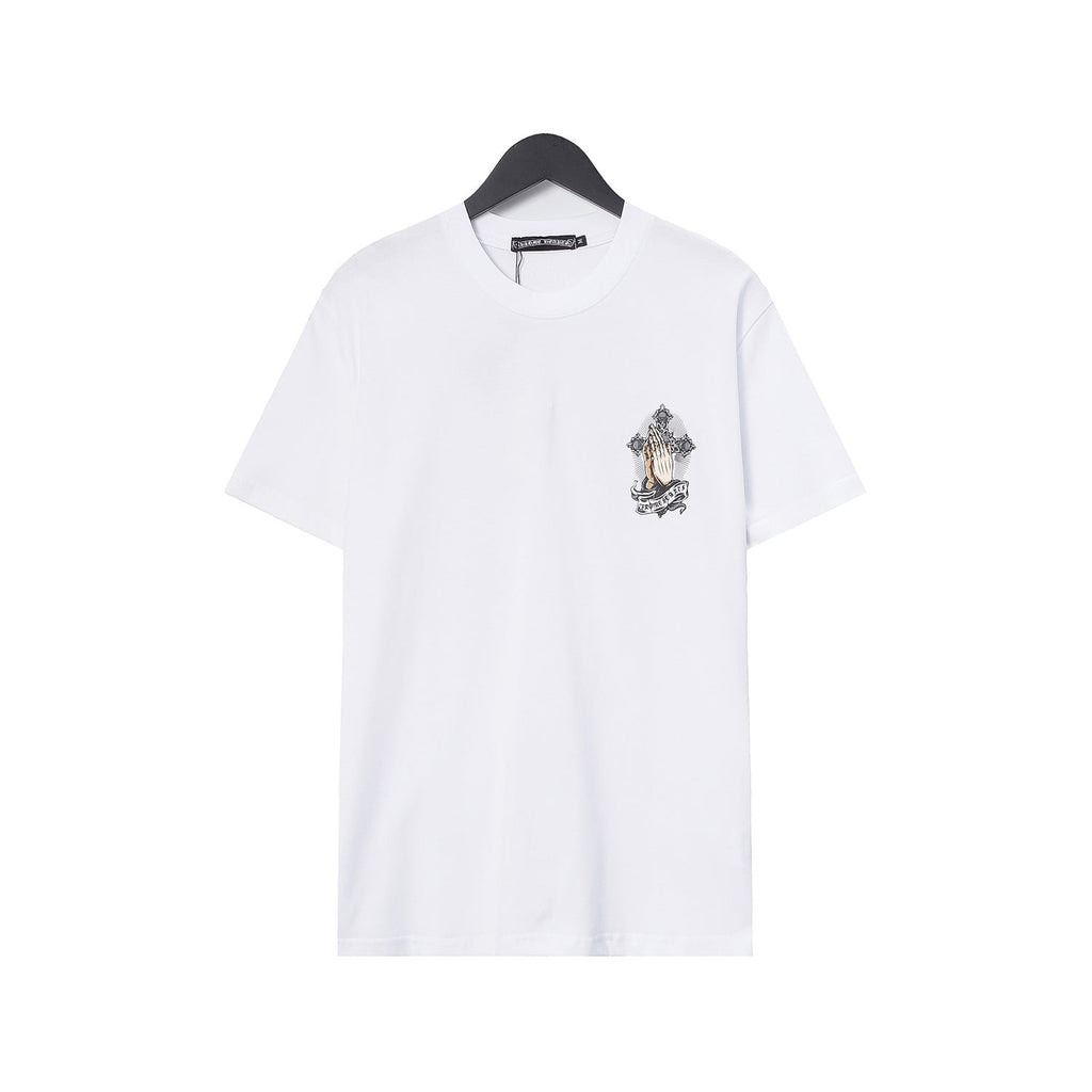 CHH Chrome Heart T Shirts Croix Hands Ribbon Cross