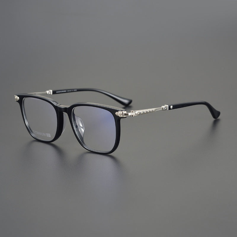 CHH Chrome Hearts Glasses Vintage Pure Titanium Black Frame Glasses