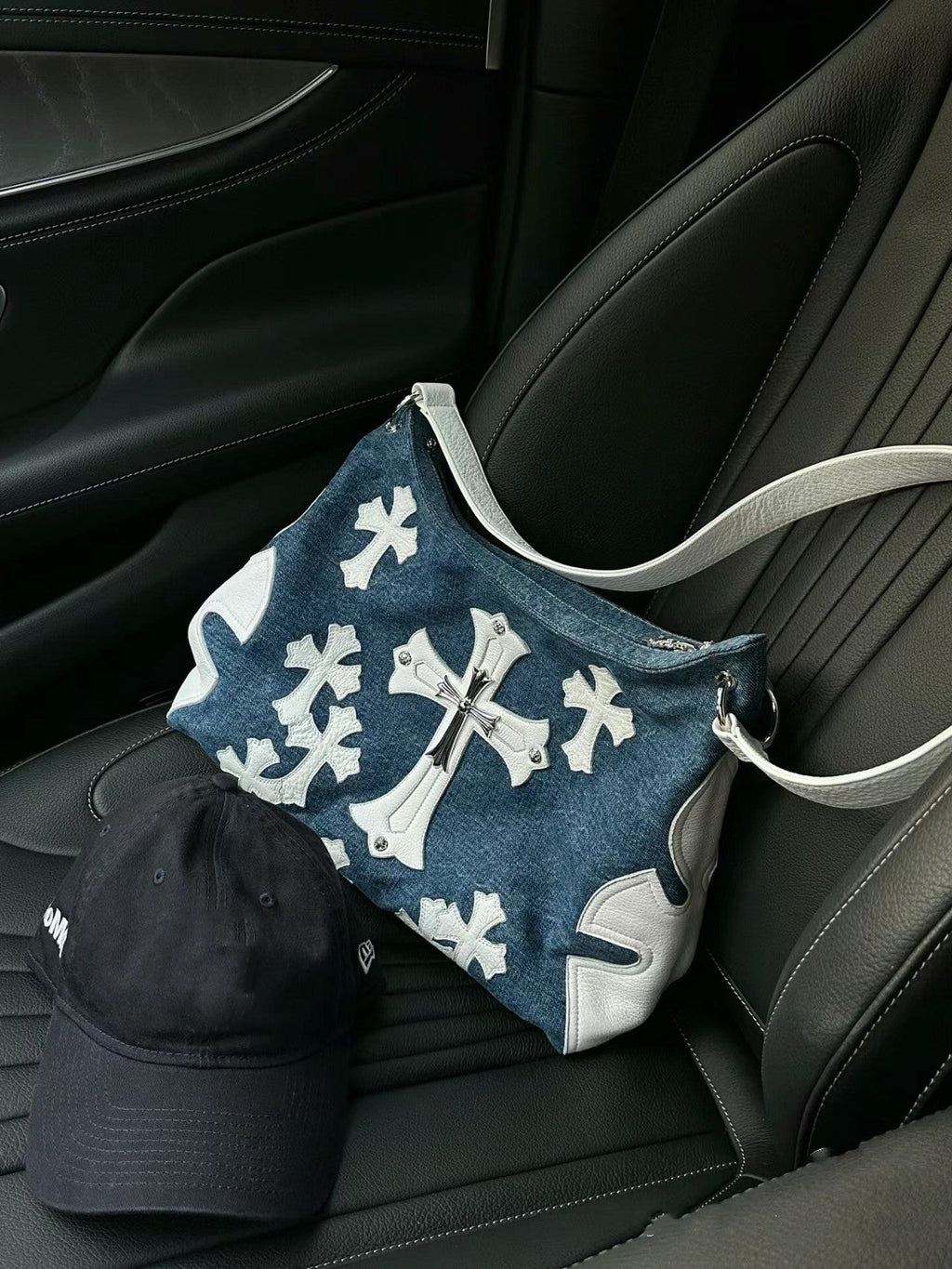 Chh Chrome Heart Leather Bag Cross Leather Crossbody Bag