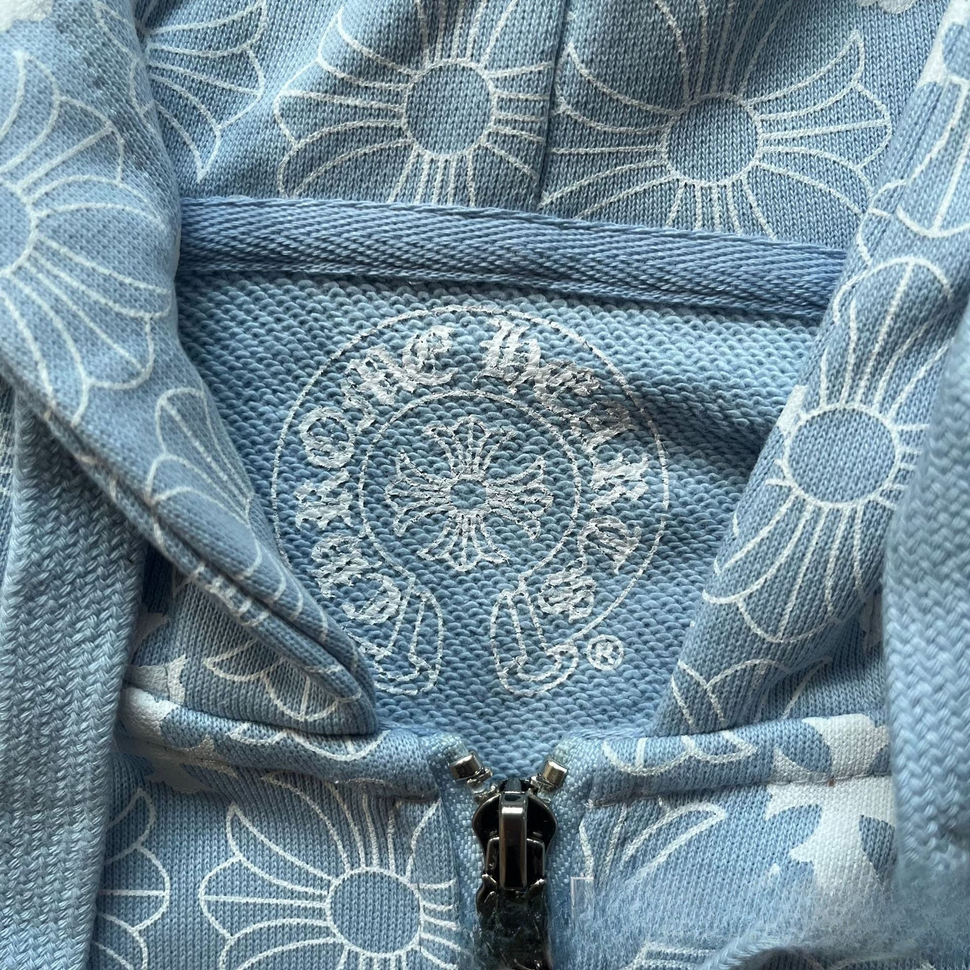 CHH Chrome Heart Hoodie autumn and winter horseshoe dark logo zipper sweater casual hooded cardigan