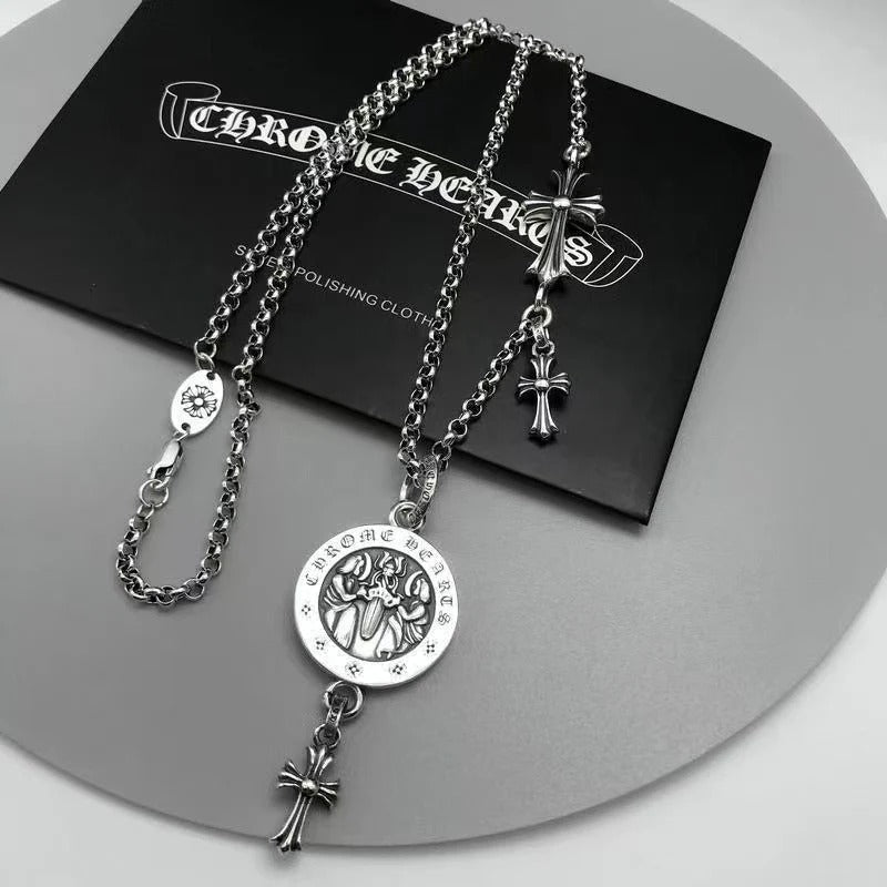 chrome hearts S925 silver cross flower